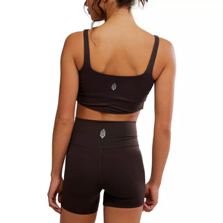 FP MOVEMENT: NEVER BETTER REVERSIBLE TWIST CROP - CHOCOLATE-Tops-Moody on Main
