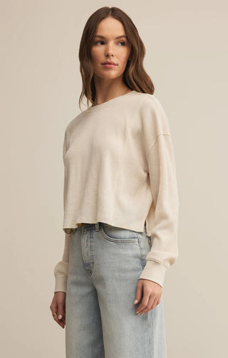 Z SUPPLY: ANGEL MINI THERMAL TOP- CRYSTAL-Tops-Moody on Main