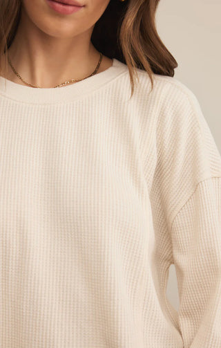 Z SUPPLY: ANGEL MINI THERMAL TOP- CRYSTAL-Tops-Moody on Main