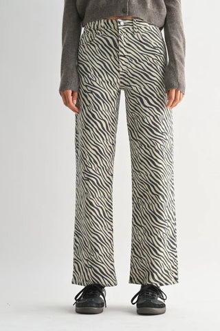 JUST BLACK DENIM: ZEBRA HR VINTAGE STRAIGHT-Bottoms-25-Moody on Main