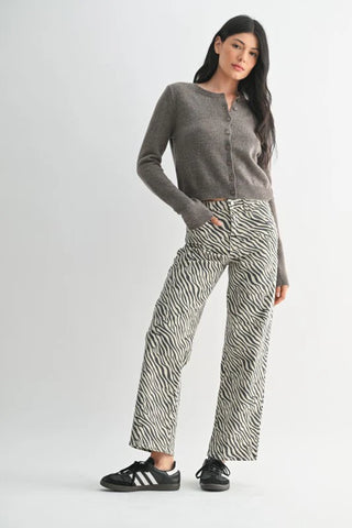 JUST BLACK DENIM: ZEBRA HR VINTAGE STRAIGHT-Bottoms-Moody on Main